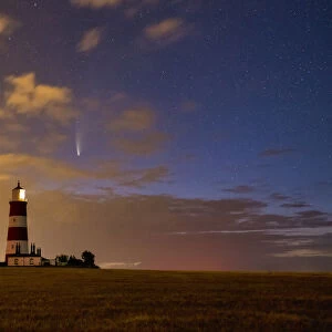NEOWISE Comet over Happisburgh Lighthouse, Happisburgh, Norfolk, England