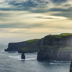 O'Brien's Tower and Branan Rock Print, Cliffs of Moher O'Brien's Tower and Branan Rock Print, Cliffs of Moher