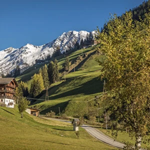 Old mountain farms in the rear Villgratental at the entrance to the Arntal valley, East Tyrol, Tyrol, Austria
