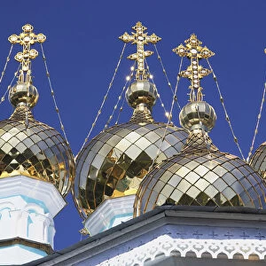 Onion domes of St Nicholas Cathedral, Almaty, Kazakhstan