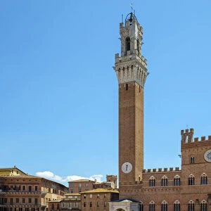 Palazzo Pubblico and Torre del Mangia on Piazza del Campo, UNESCO World Heritage Site