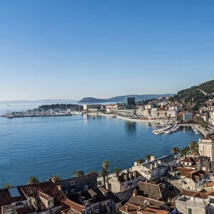 Panoramic view of the old town, Split, Dalmatia, Croatia