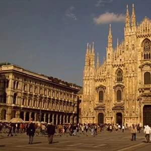 Piazza del Duomo and the Duomo the largest Gothic Cathedral