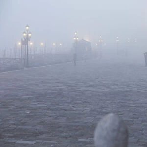 Piazzetta di San Marco in Fog, Venice, Veneto, Italy