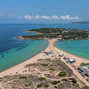 Porto Pollo beach with Isola Isuledda Island, Porto Puddu, Gallura, Sardinia, Italy