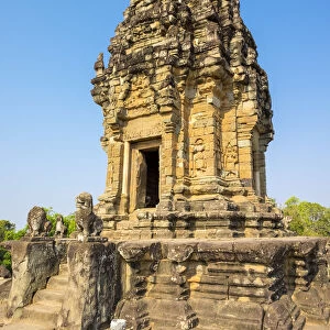Prasat Bakong temple ruins, Roluos, UNESCO World Heritage Site, Siem Reap Province