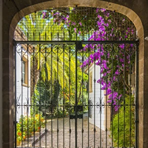 Private courtyard in Palma, Mallorca, Balearic Islands, Spain