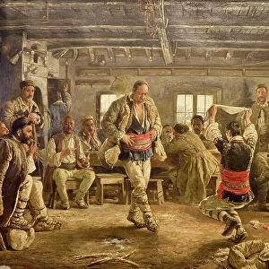 Rachenitsa Dance, 1894 by Ivan Mrkvicka (1856-1938). National Gallery Kvadrat 500, Sofia