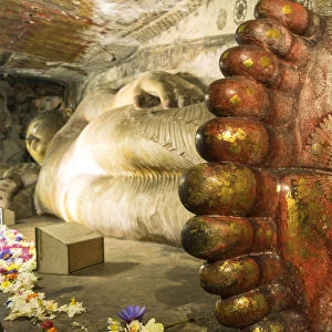 Reclining Buddha statue in Cave 2 of the Cave Temples, UNESCO World Heritage Site