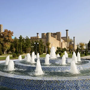 Registan square, a Unesco World Heritage Site, Samarkand. Uzbekistan
