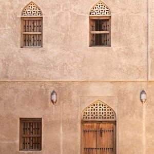 A renovated facade in Bahla fort, Oman