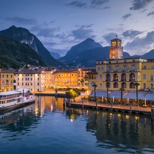 Riva del Garda at sunrise, Garda Lake, Trentino Alto Adige, Italy