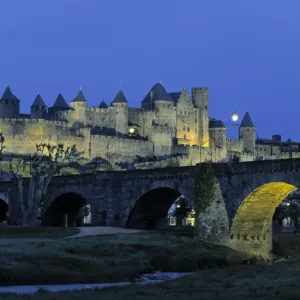 River Aude Print, Carcassonne Landscape