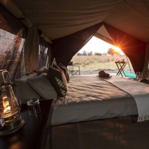 Safari tent, Moremi National Park, Okavango Delta, Botswana