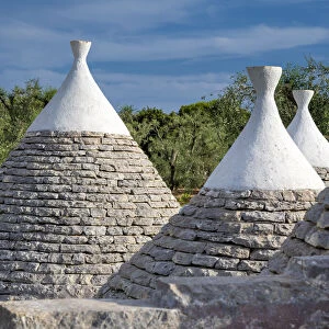 Salento, Apulia, Italy. A trullo is a traditional Apulian dry stone hut