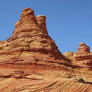 Sandstone erosion landscape in Vermillion Cliffs South - USA, Arizona, Coconino