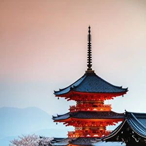 Sanjunoto pagoda of Kiyomizu-dera Buddhist temple, Kyoto, Japan
