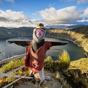 Scarecrow at the view point by the Lake Quilotoa, Cotopaxi Province, Ecuador