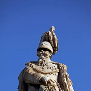 Sicily, Italy, Western Europe; Monument ot King Victor Emanuel I in Trapani