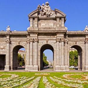 Spain, Madrid, Plaza de la Independencia, Neo-classical triumphal Archway The Puerta