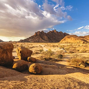 Spitzkoppe, Damaraland, Namibia, Africa. Group of bald rocks and granite peaks