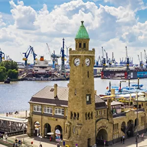 St. Pauli LandungsbrAocken and Port of Hamburg, St. Pauli, Hamburg, Germany