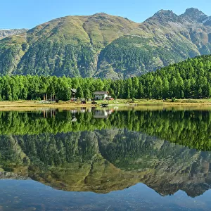 Switzerland, Graubunden, Engadin, St.Moritz, Lake Staz