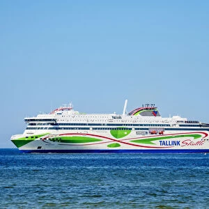 Tallink Shuttle Ferry arriving to Tallinn, Estonia