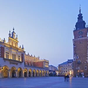 Town Hall Tower and Cloth Hall, Market Square, Krakow, Poland, Europe