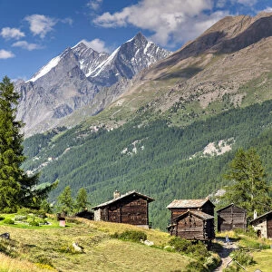 Traditional walser houses in Blatten, Zermatt, Valais, Switzerland