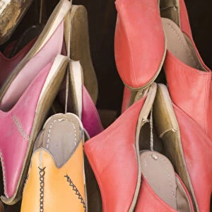 Turkey, Eastern Turkey, Gaziantep, Antep, Bazaar, Hand crafted leather shoes