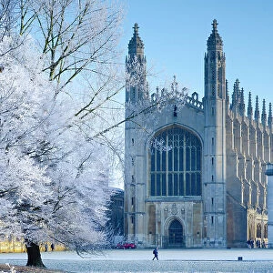 UK, England, Cambridgeshire, Cambridge, The Backs, Kings College Chapel in