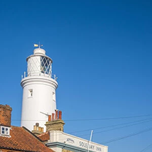 UK, England, Suffolk, Southwold, Sole Bay Inn Pub and Southwold Lighthouse