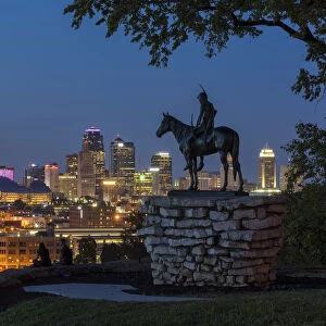 USA, Midwest, Missouri, Kansas City, the scout statue of Cyrus E. Dallin