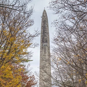 USA, New England, Vermont, Bennington, The Bennington Monument, autumn