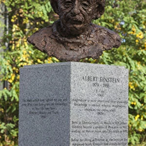 USA, New Jersey, Princeton, Albert Einstein statue