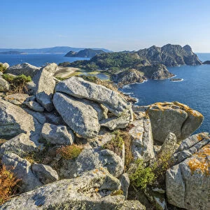View from Alto do Principe, Islas Cies, Vigo, Pontevedra, Galicia, Spain