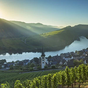View of River Moselle, Bremm, Rhineland-Palatinate, Germany
