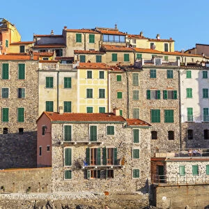 View of Tellaro village, Lerici, La Spezia district, Liguria, Italy