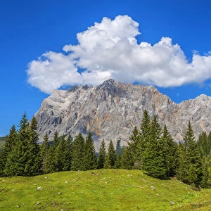 View at Zugspitz massif, Ehrwald, Tyrol, Austria