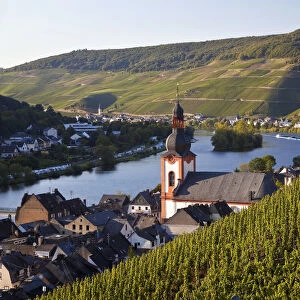 Vineyards & Zell Mosel Village, Mosel Valley, Germany