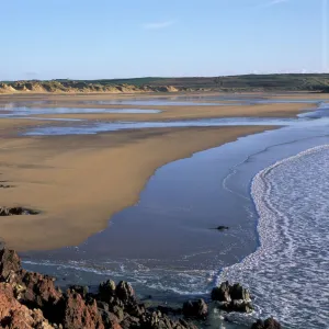 Low tide, Beach, Freshwater West, Pembrokeshire Coast, West Wales