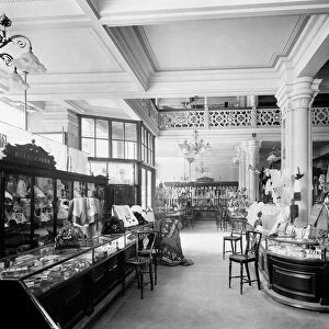 View of the haberdashery department in Jenners Department Store, Princes Street