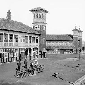 View of the Princes Pier Railway Station in Greenock. Date: 1894