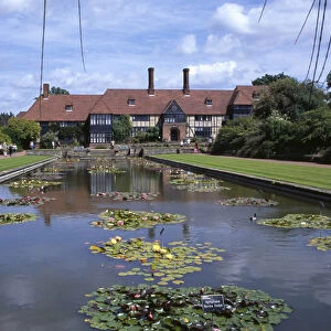 ENGLAND Surrey Woking Wisley Royal Horticultural Society Garden View across formal pond