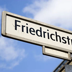 Germany, Berlin, Mitte, Roadsign for Friedrichstrasse