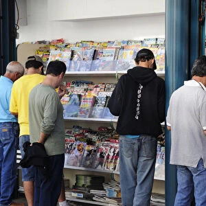 Newspaper stand 3rd Street Promenade Santa Monica