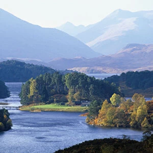 Scotland, Highlands, Glen Affric, View over Loch Affric from the western end of Glen Affric towards Kintail Forest