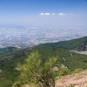 View of Naples from the perimeter of the mountain