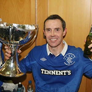 Rangers Football Club: David Weir's Emotional Dressing Room Celebration - Co-operative Cup Victory (2011)